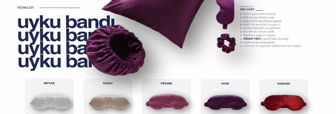 Saten Uyku Bandı Renkleri