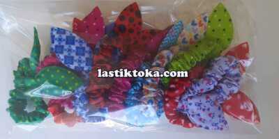 Tavşan Kulak Baskılı Lastikli Çocuk Saç Toka