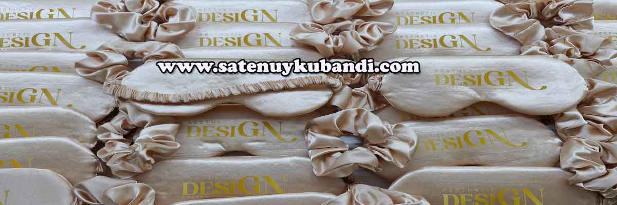 gold saten uyku bandı ve toka