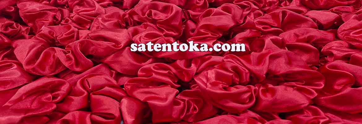 kırmız saten saç toka